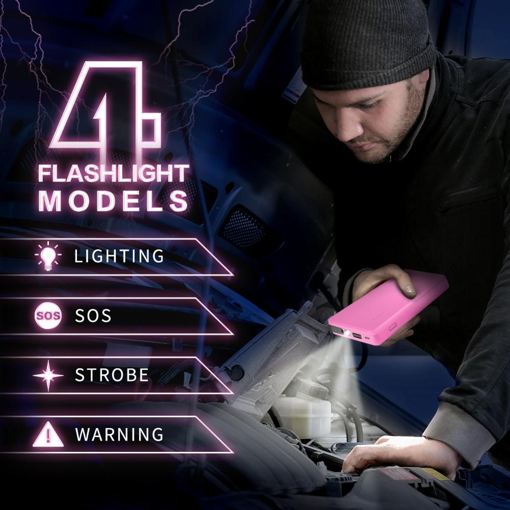 Pink 12V 8000mAh Jump Starter
